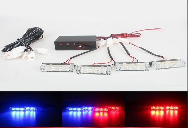 2x3 4x3 6x3 8x3 Avvertimento EMS Luci della polizia LED Car Strobe Flash Vigili del fuoco 12v Emergenza Ad alta potenza Rosso Blu Bianco Verde Ambra9547280