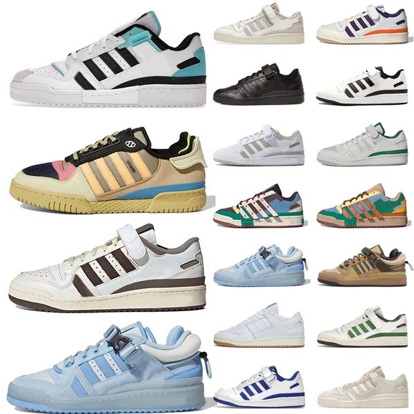 Bad Bunny x Forum Buckle Low Scarpe casual uomo donna 84s Low Cafe Marrone Rosa Uovo di Pasqua Indietro Bianco Grigio OG Blu brillante Piattaforma di grano scarpe da ginnastica sportive da ginnastica all'aperto