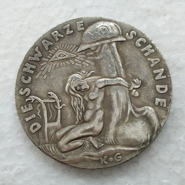 Памятная монета Германии 1920 года, черная медаль позора, серебряная редкая копия монеты, аксессуары для украшения дома 220A