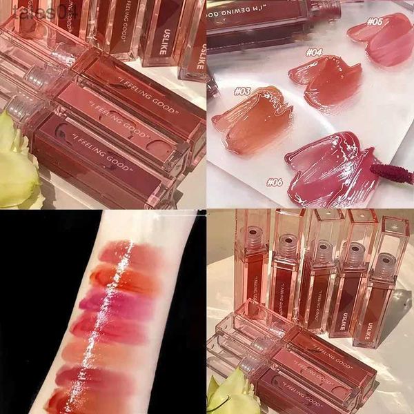 Batom Sexy Glitter Lip Gloss Lip Glaze Hidratante Batom Líquido Cosméticos Água Vidro Bulk Lip Gloss Longa Duração Lábios Maquiagem 240313