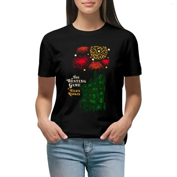 Kadın Polos The Westing Game Vintage Kitap Kapağı (1978) T-Shirt Gömlekleri Grafik Tees Kadın Giyim Pamuk T Kadınlar