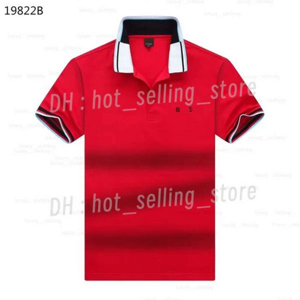 Alta qualità Bos S Tees Abbigliamento da uomo firmato T-shirt da uomo Polo Hugo Marca Bos S Polo Estate Business Leisure Polo da corsa Outdoor Abbigliamento sportivo a maniche corte 27