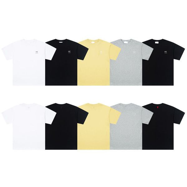 Sommer neue miTees Rundhalsausschnitt kleiner Buchstabe gedruckt gesticktes Muster Herren- und Damen-T-Shirts halbärmeliger Kopf einfache lässige Kurzarm-T-Shirt-Top-Kleidung
