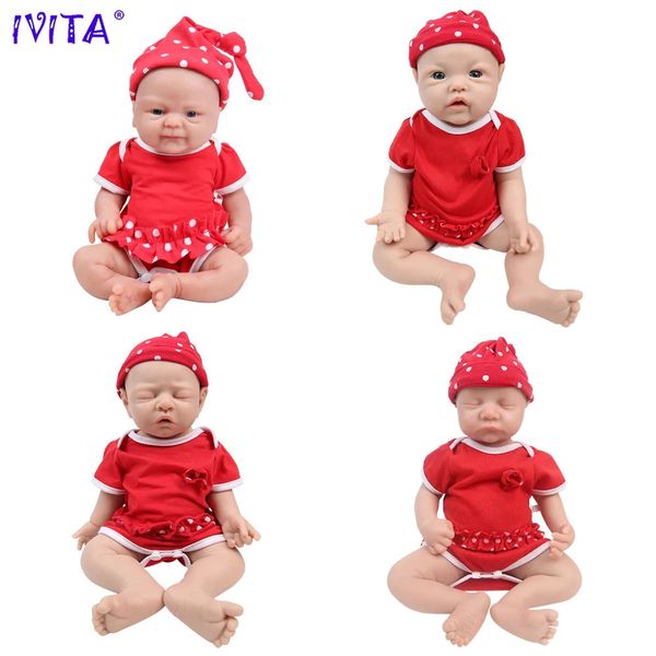 Ivita 100 silicone reborn bebê bonecas pintado realista nascido lifelike bebe boneca atacado brinquedos para crianças presente de natal 240304