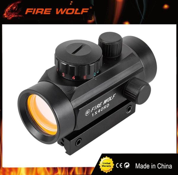 FIRE WOLF 1x40 Jagd Taktische Holographische Zielfernrohre Rot Grün Punkte Optische Anblick Umfang Einstellbare Gewehr Pistole Scope8956945