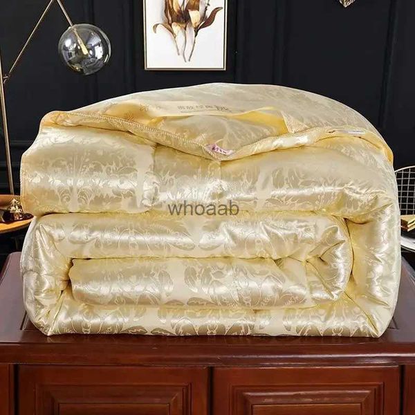 Set di trapunte Piumino di seta di lusso naturale cinese / gelso Piumino singolo con letti singoli Queen King Coperta doppia matrimoniale trapunta Biancheria da letto jacquard in imbottitura YQ240313