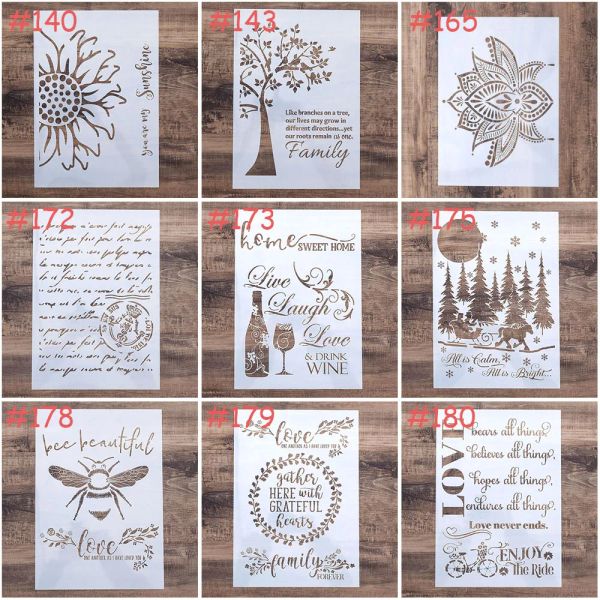 Cornice A4 A3 A2 Formato Fai da te Stratificazione Mandala Stencil per Pittura murale Scrapbooking Stamping Album Decorativo Eming Carta Carta S