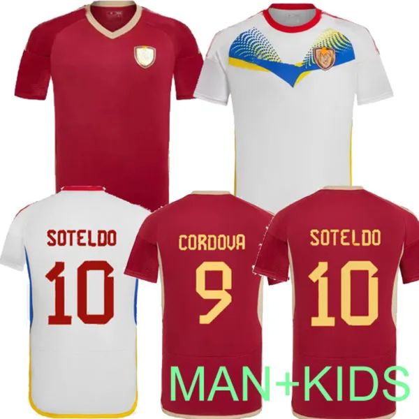 2024 2025 Venezuela Futebol Jerseys Seleção Nacional SOTELDO SOSA RINCON CORDOVA CASSERES BELLO JA.MARTINEZ RONDON OSORIO MACHIS 24 25 Camisa de futebol Copa América