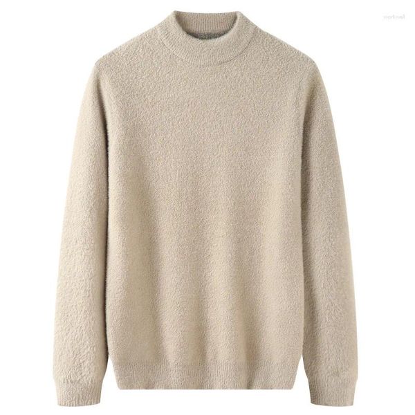 Maglioni da uomo Autunno Inverno Grasso Taglie forti Maglione da uomo O-Collo Camicia con fondo lavorato a maglia Tinta unita caldo e casual 125 kg 7xl