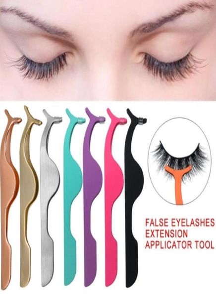 Falsche Wimpern Pinzette Gefälschte Wimpern Applikator Wimpern Verlängerung Curler Nipper Hilfs Clip Klemme Make-Up Werkzeuge7706131