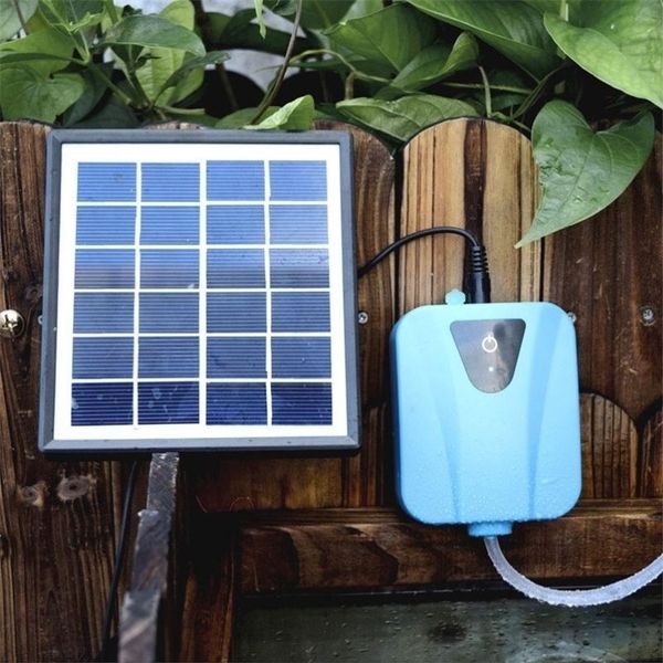Ossigenatore solare Aria impermeabile per acquari Acquario Piscine Pompa di ossigeno per acqua Stagno Aeratore Acquario Y200917291n