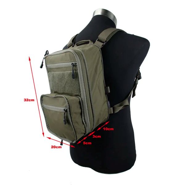 Taschen TMC Flat BackPack Gen2 Expandable Molle Chest Rig Detach Zipper Bag Ranger Green Coyote Brown TMC3613(051636)