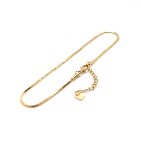 Cavigliere Cavigliera in acciaio inossidabile 304 Catena color oro per le donne Braccialetti per piedi Accessori per gioielli per gambe Regali 1 pezzo