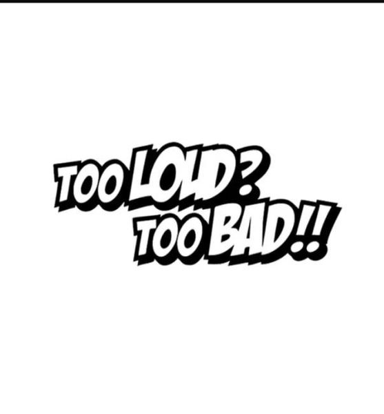 Too Loud Too Bad Adesivo per auto riflettente Decalcomania in vinile Racing Japan per adesivo per finestrino CA10408372504