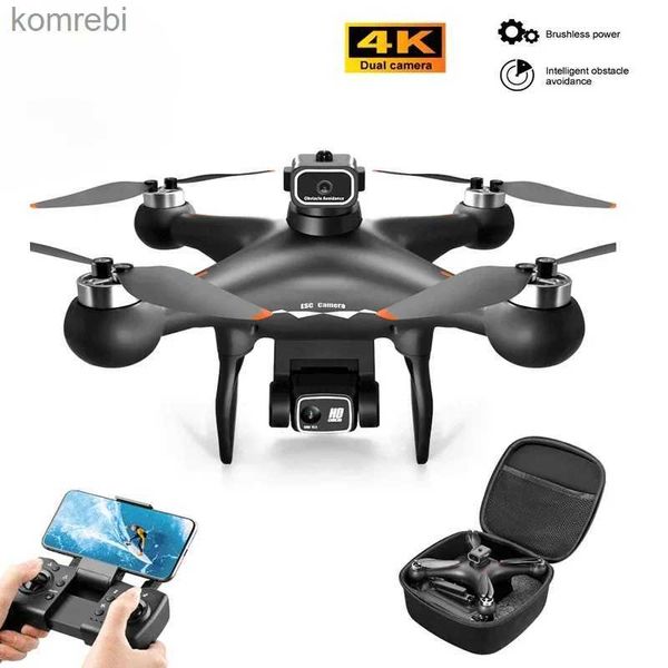 Drones Novo S116 MAX RC Drone Dual Camera 4K Quadcopter Profissional Evitar Obstáculos Fluxo Óptico Brushless Motor Dron Helicóptero Brinquedo 24313