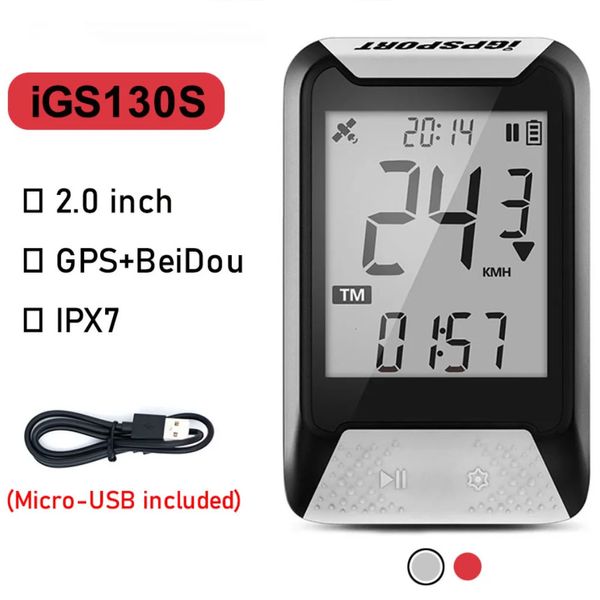 iGPSPORT iGS130S Computer da bicicletta GPS Tachimetro per bicicletta Strada MTB Contachilometri Impermeabile Bluetooth Navigazione wireless per bicicletta 240301