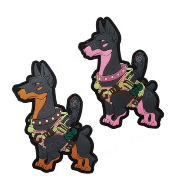 Cão 3d pvc remendos militar decorativo remendo combate k9 serviço cão tático cães emblemas de borracha para arnês colete mochila8185728