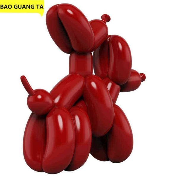 Humpek tenaz balão cães estátua arte design sala de estar escritório desktop decoração resina animal decoração para casa presente perfeito para cristo 2250u