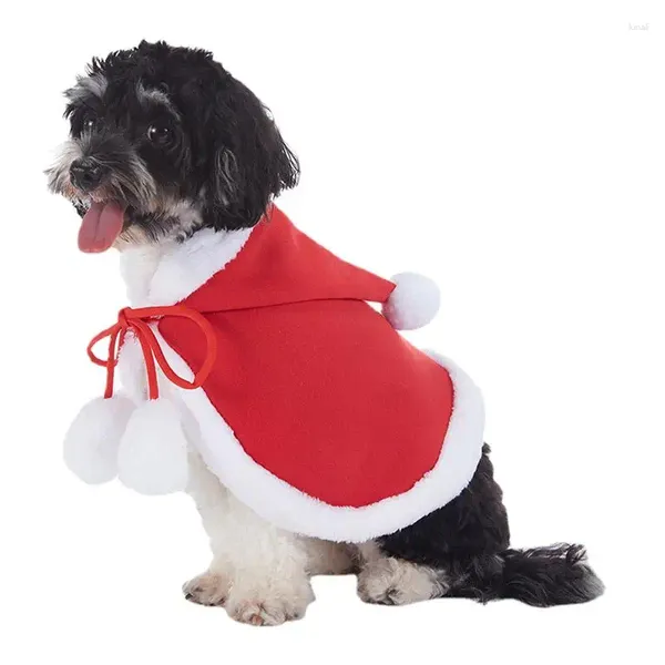 Costumi per gatti Costume per animali domestici Costume da Babbo Natale Divertente cane trasformato S/M/L Mantello natalizio Vestire vestiti Sciarpa rossa Mantello Puntelli