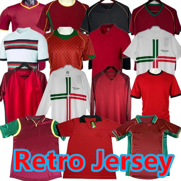 RONALDO Retro-Fußballtrikots 1998 1999 2010 2012 2002 2004 16 18 RUI COSTA FIGO NANI Klassische Fußballtrikots Camisetas de Langarm-Fußball Portugal Vintage