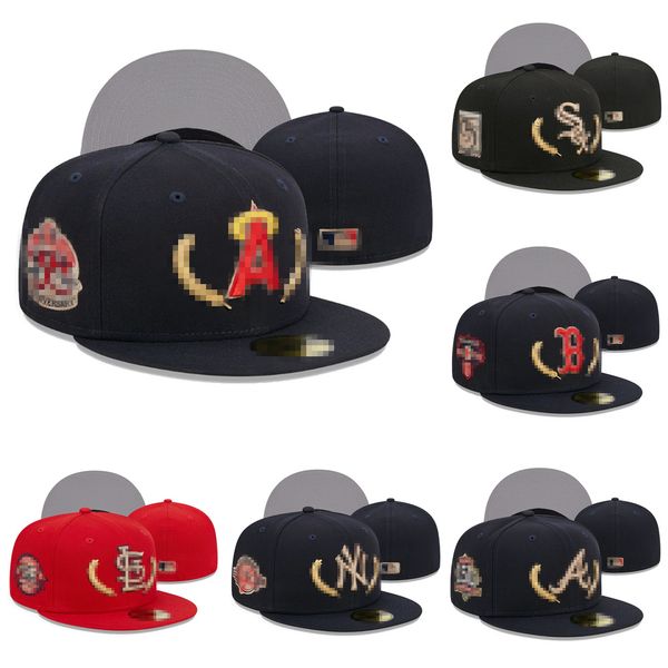 Designer HATS CAPPIO CAPPO BASEBALLA BASEBALLA TUTTI SEMPI TACCHI DI BASEBALLI BASI FLUSATI CHIUSI FLEX CAP CONSIGLIO CON TAG ORIGINALE 7-8