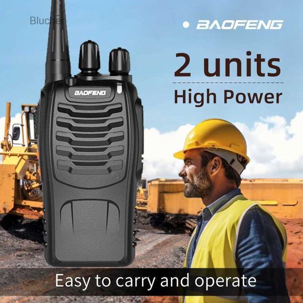 Walkie Talkie Baofeng Walkie Talkie 2 PZ BF-888S UHF 400-470 Mhz 5 W Canale ad alta potenza 16 Torcia Radio bidirezionale Giocattoli per bambini Ricevitore radioL2403L2403