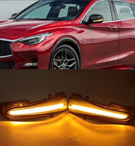 1 paar Für Infiniti Q30 Q50 Q60 Q70 QX30 QX50 QX60 QX70 Dynamische Blinker LED Seite Spiegel Anzeige Sequentielle licht7614810