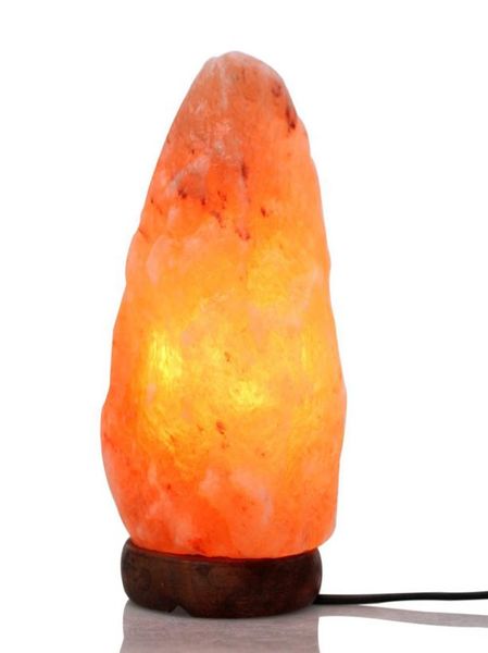 Lâmpada de sal esculpida à mão com brilho natural do Himalaia com lâmpada de base de madeira genuína liga e desliga luz noturna decorativa 35KG 57KG 2pcs1405681