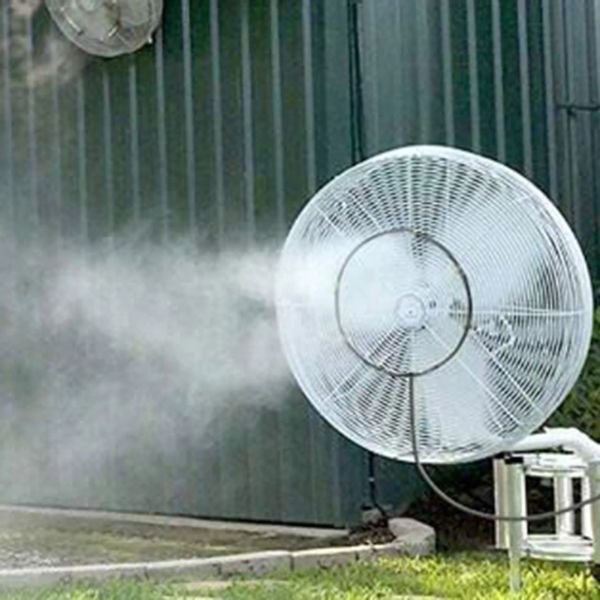 Püskürtücüler 3m Bahçe Su Püskürtücü Taşınabilir Mist Fan Yüzüğü Sis Makinesi Yaz Soğutma Sistemi Açık Veranda Nebulizatör için Pirinç Moza ile