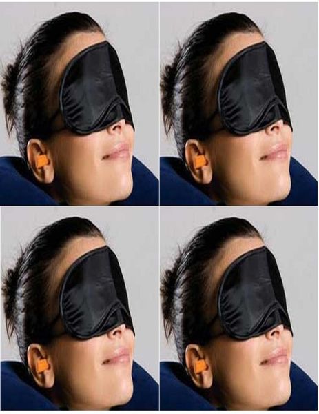 100 pz Maschera per il sonno Maschera per gli occhi Ombra Copertura per il pisolino Benda per dormire Sonno Viaggio Resto Moda Intero Nero Colori4399872