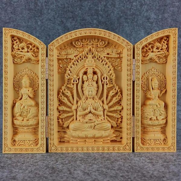 Estatuetas decorativas de bodhisattva, estátua leve de buda, escultura de feng shui para clube, prateleira de parede, atividades de mesa, aniversário