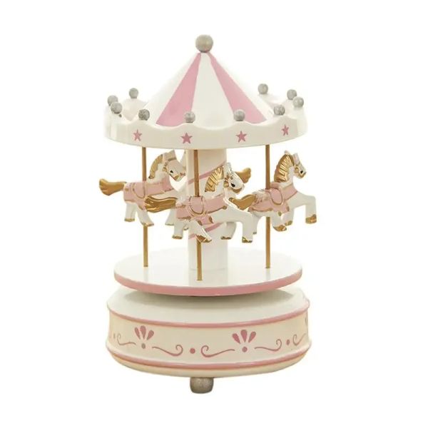 Scatole 6 colori carillon in legno giocattolo bambino gioco per bambini decorazioni per la casa carosello carillon cavallo di Natale regali di compleanno di nozze Dropshipping