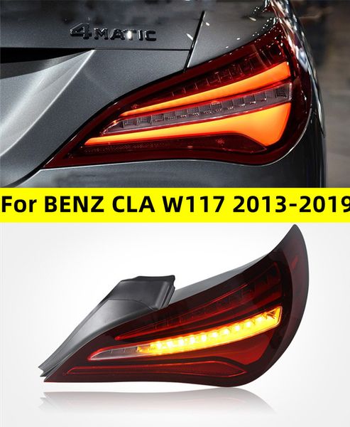 Benz CLA için Araba Arka Arka lambalar 2013-20 19 W117 Tayligap Montajı Yüksek Led Işık Kılavuzu Kelebek Kuyruk Işıkları