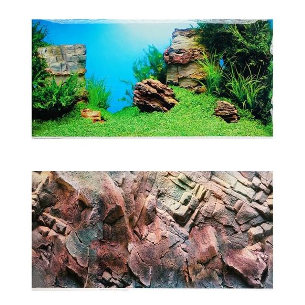 Dekorationen Juwel HD Aquarium Hintergrund Malerei PVC doppelseitige Aquarium Poster Dekoration Wall259E