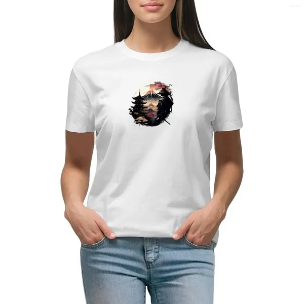 Polos femininos Shogun's Nature T-shirt Tees Animal Print Camisa para meninas Tops Camisetas Mulheres Loose Fit