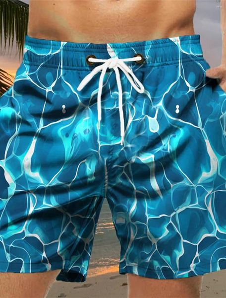 Pantaloncini da uomo 2024 Swim Swimming Board Beach Running Seawater Corona stampata