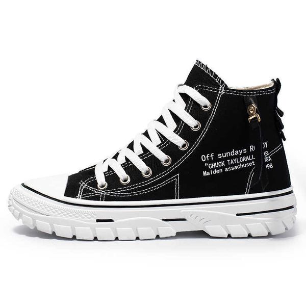 HBP Não Marca de Alta Qualidade Calçados Femininos Vulcanizar Sapatos Confortáveis Senhoras Menina Moda High Top Sneaker Branco Estrela Sapatos de Lona