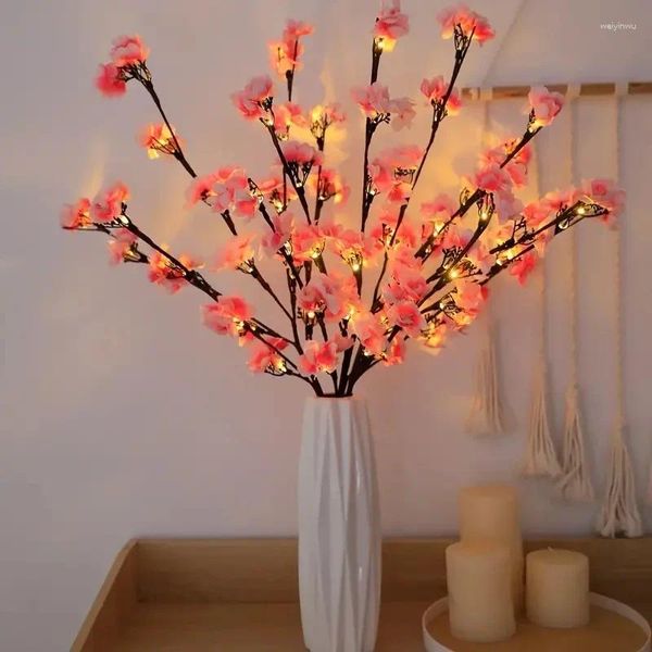 Люстры 1 шт. персиковый цвет ветка дерева свет цветочные огни домашний сад декор светодиодная лампа