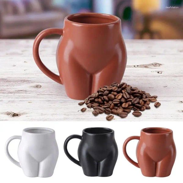 Tazze Bottino Tazza da caffè 3D Natica in ceramica 520ml Decorazioni per la casa Tazza da tè Novità Acqua potabile Latte per la colazione per le donne