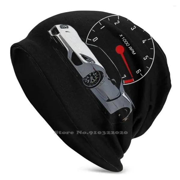 Berretti bianchi 918 contagiri sul lato anteriore unisex berretto lavorato a maglia sottile 3D cappelli fai da te auto automobili automobile automobile acceleratore su strada