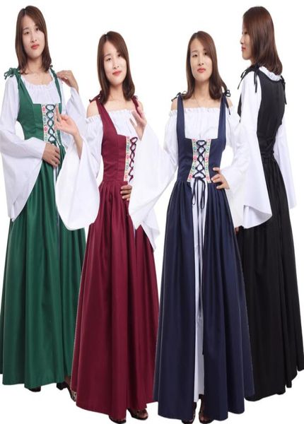 Costumi medievali di Halloween per le donne Abiti rinascimentali per adulti Abiti Festa di carnevale Costume corsetto vittoriano irlandese Costume cosplay9174070