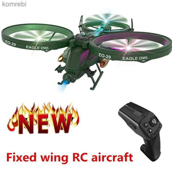 Droni Ala Fissa Maniglia di Controllo Remoto Drone 6 Assi Giroscopio Elettronico RC Elicottero 2.4G Aereo Per Bambini Hobby Giocattoli 24313