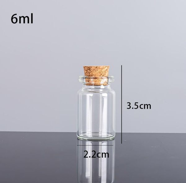 6ml 22x35x125mm küçük mini berrak cam şişe kavanozlar ile cork stoperlar ile kavanozlar düğün düğünler isteyerek mücevher partisi iyilikleri 1162991