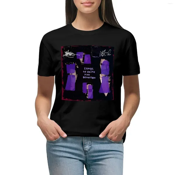 Polo da donna Canzoni di fede e devozione T-shirt viola pezzo di puzzle T-shirt femminile a maniche corte T-shirt grafiche per donna