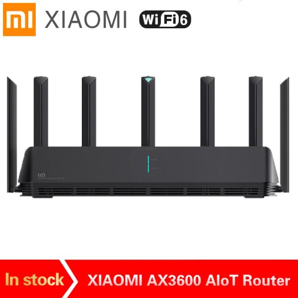 Steuern Sie den 90 % neuen Xiaomi AX3600 AIoT-Router Wifi 6 DualBand 2976 Mbs Gigabit-Rate WPA3-Sicherheitsverschlüsselung A53-Signal für Smart Amplifier