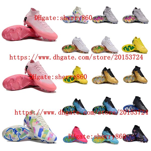 Zoomes Mercuriales Superflyes IXes Elitees FG Mens Chuteiras Chuteiras Botas de Futebol Calcio Sneakers Designers