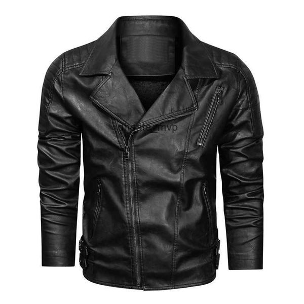 Herrenjacken Großhandel neue Lederjacke Männer Mode Slim Fit Motorrad Bikerjacke lässig