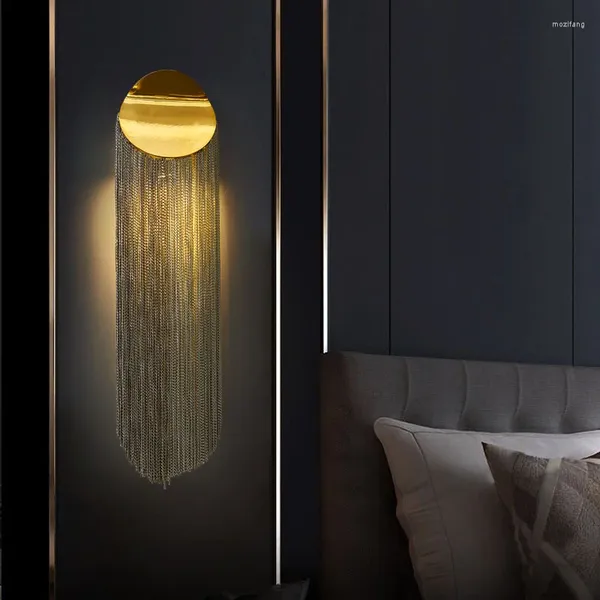 Lampada da parete in stile moderno, applique lunghe, decorazione esagonale per camera da letto, illuminazione impermeabile per applique da bagno, design murale