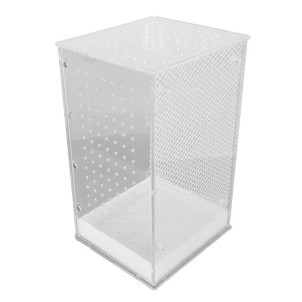 Gaiolas para animais de estimação cama réptil terrário tanque acrílico altamente transparente tanque claro para leopardo gecko cobra gaiola de suspensão quente