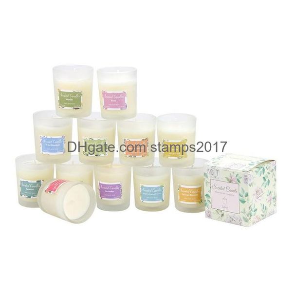 Candele per la casa senza fumo fatte a mano in vetro profumato olio essenziale naturale cera di soia candela per aromaterapia proposta romantica goccia profumata Deli Dhi7Z